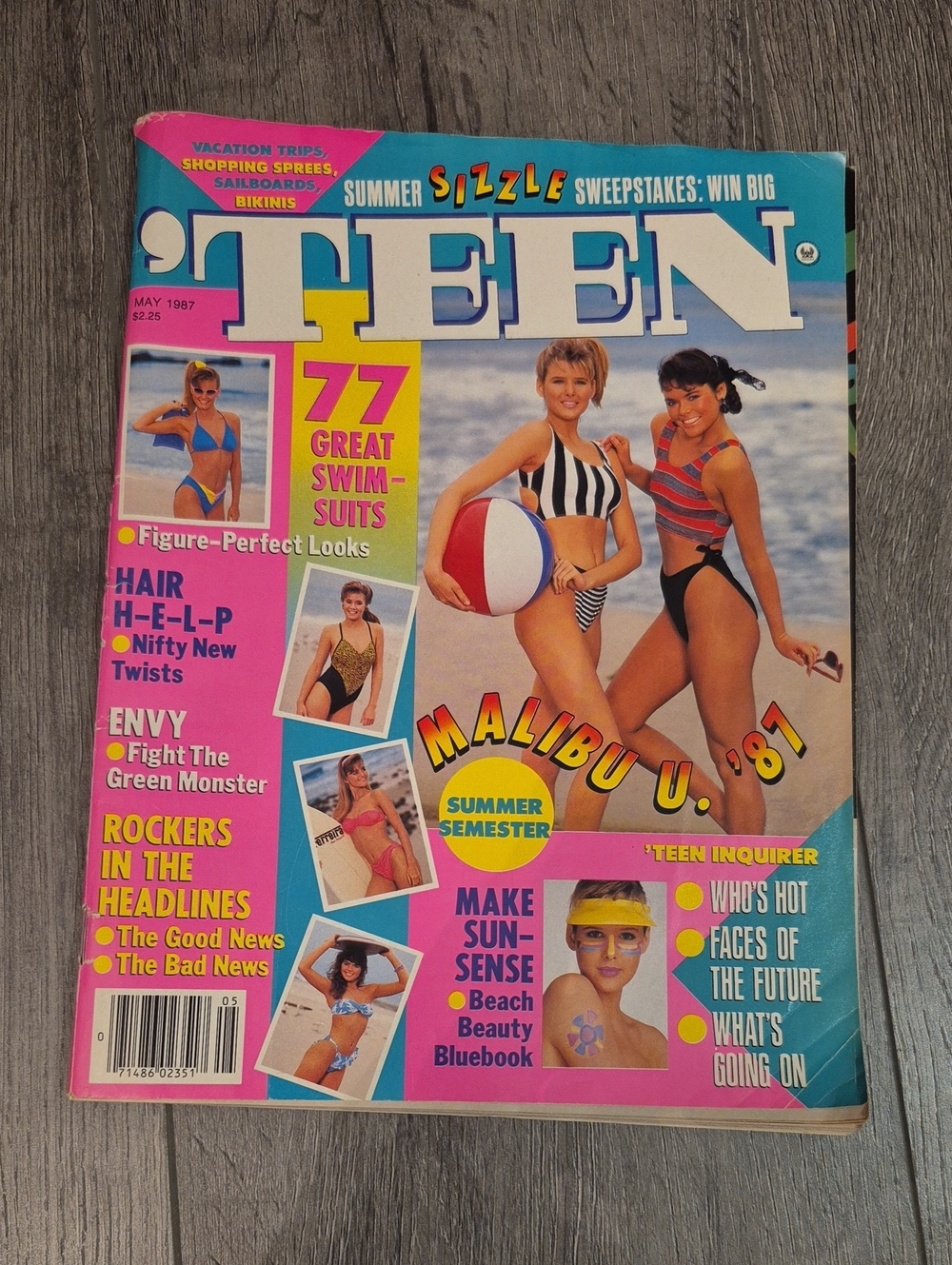 Teen Magazine May 1987 - Vintage Women Swim Cover Rare Summer Sizzle Sweepstakes
